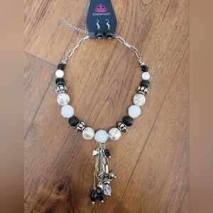 Paparazzi Black and White Charm Necklace